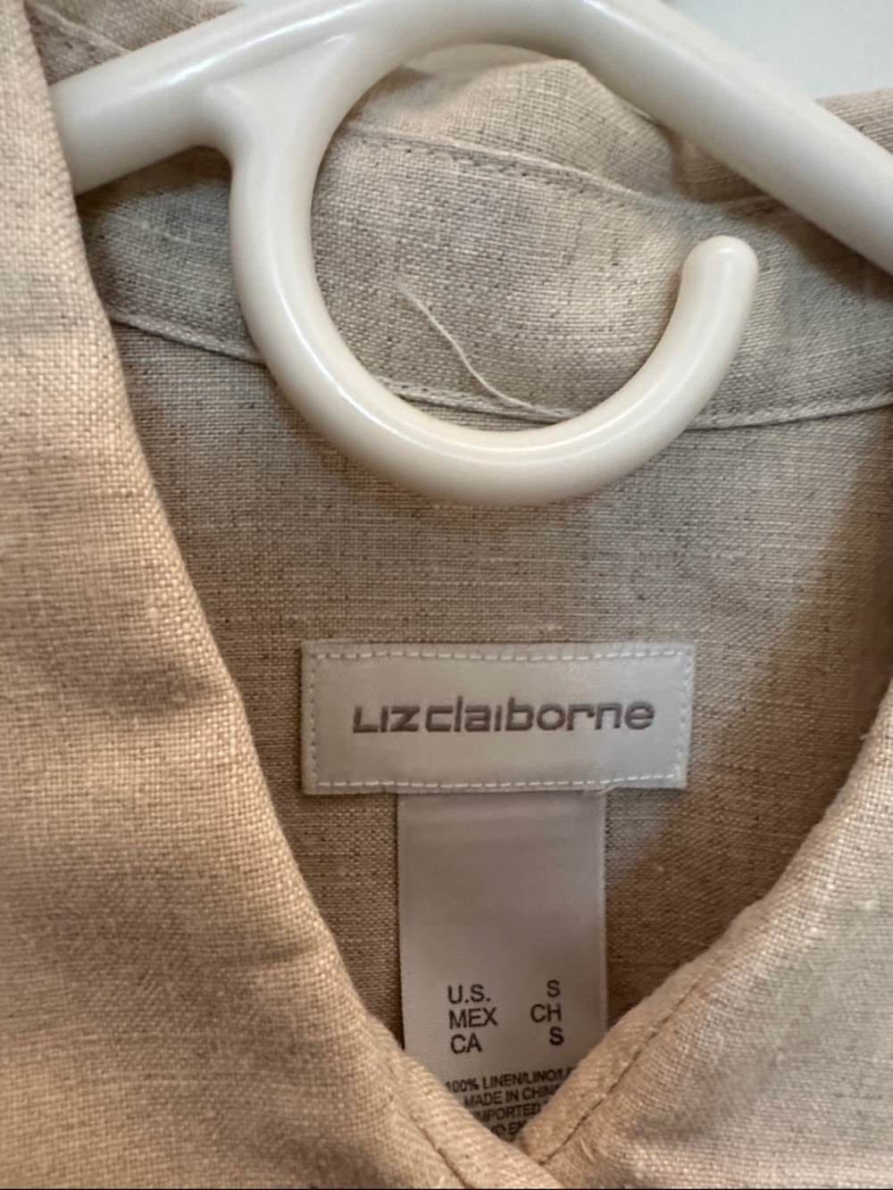Lightweight Beige Button up - Picture 2 of 5